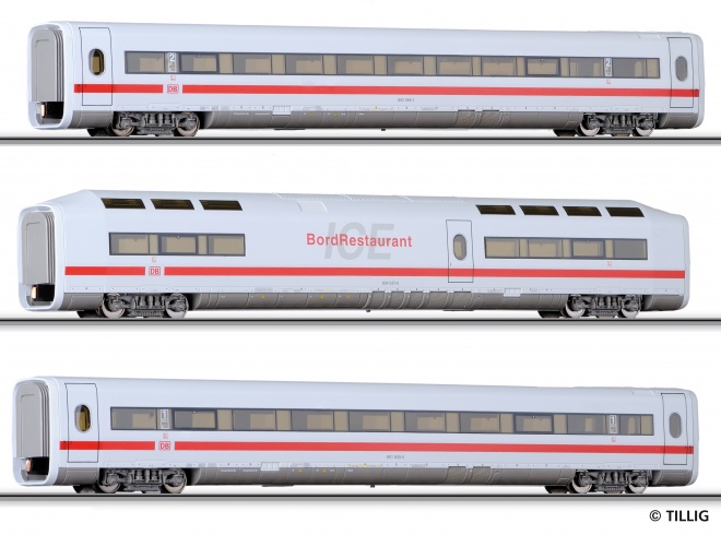 Set of 3 cars for ICE-1 train<br /><a href='images/pictures/Tillig/01611_HM.jpg' target='_blank'>Full size image</a>